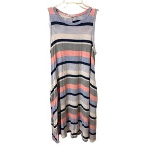 Bombom Tank Striped Swing Dress - Medium